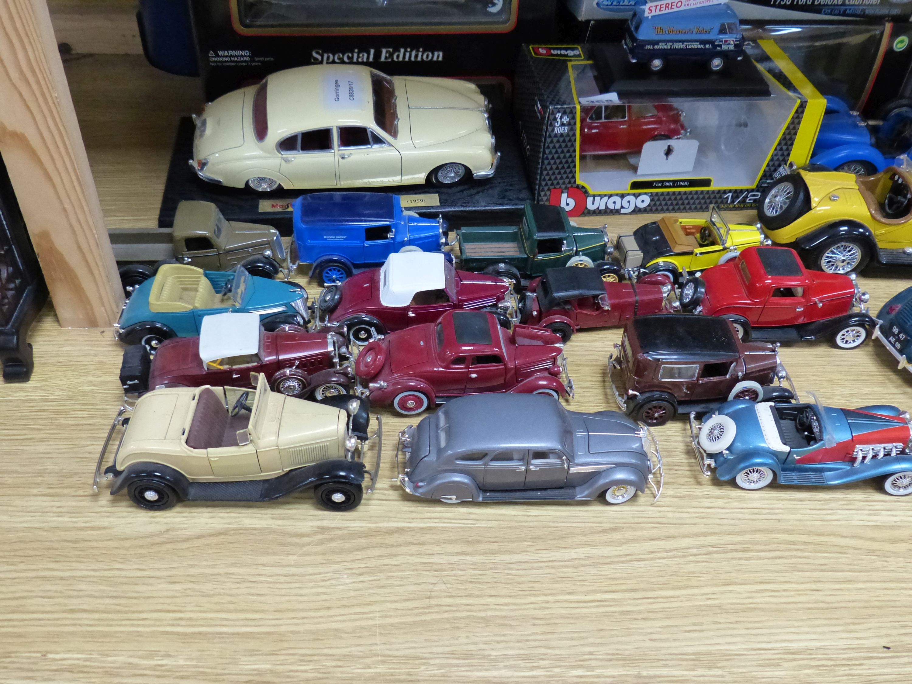 A collection of Solido and other die cast cars etc